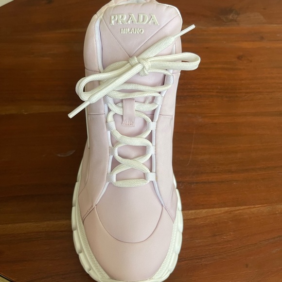 PRADA NYLON PIUMA ALABRASTO (pink) SNEAKERS - Picture 12 of 16